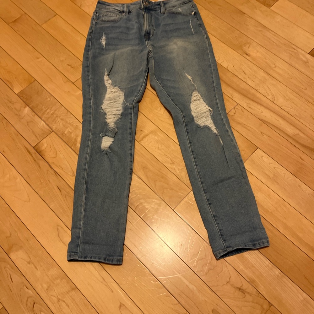 Celebrity Pink Distressed Blue Jeans